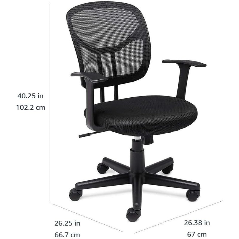 Black Mid-Back Mesh Office Chair