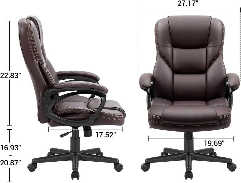 Brown PU Leather Executive Chair