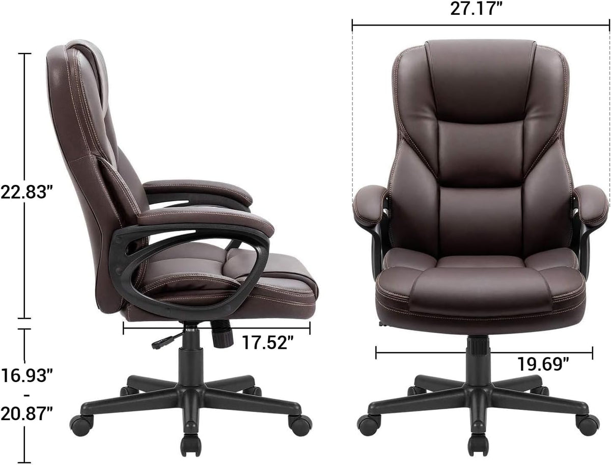 Brown PU Leather Executive Chair