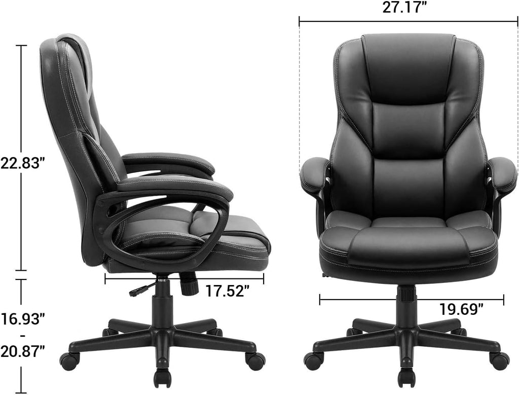 Black PU Leather Office Chair