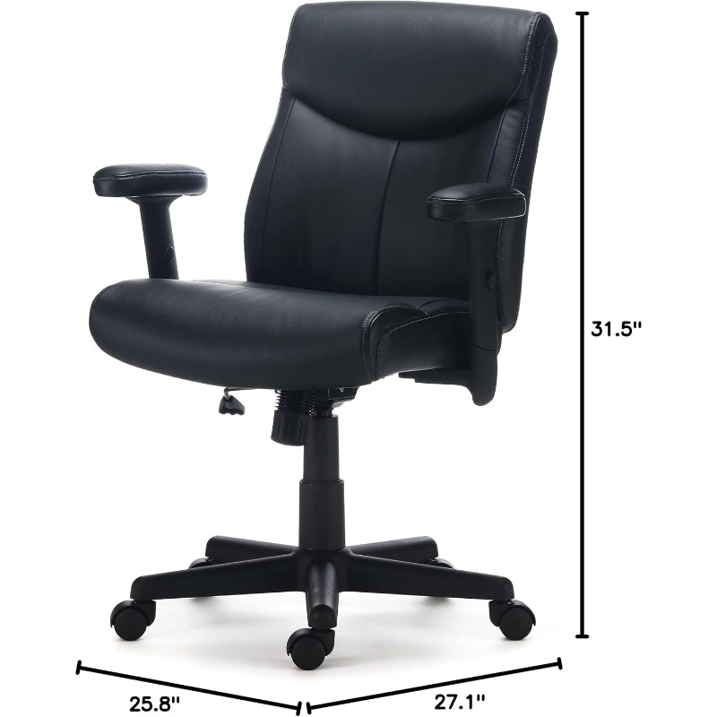 Black Faux Leather Task Chair