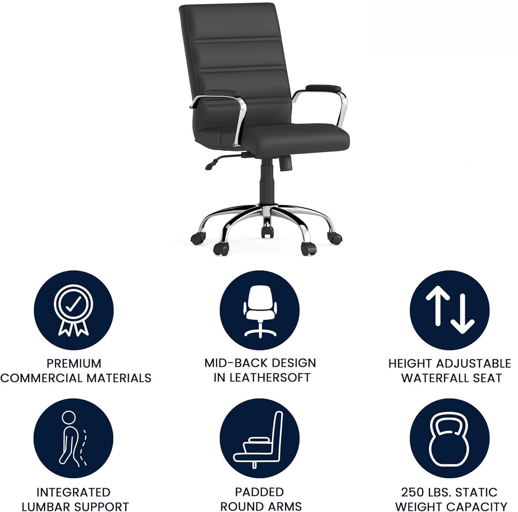 Black LeatherSoft Executive Office Chair