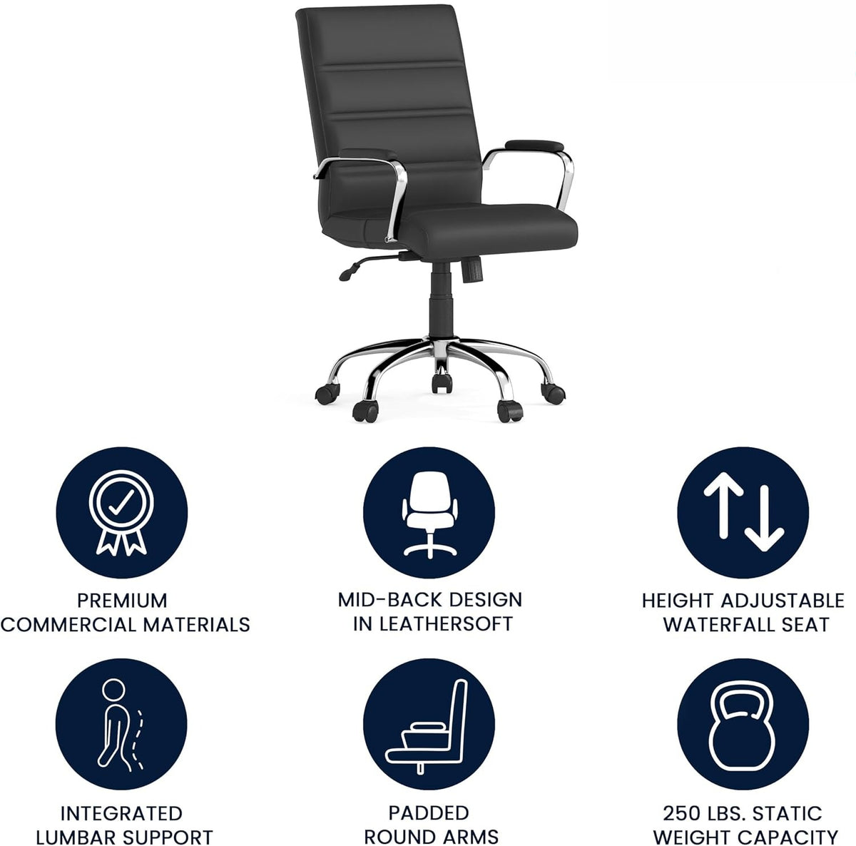Black LeatherSoft Executive Office Chair