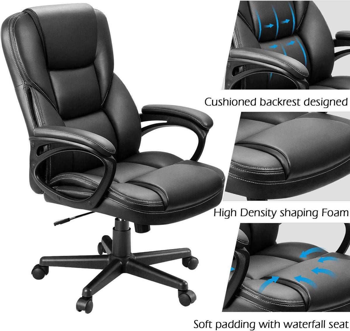 Black High Back PU Executive Chair