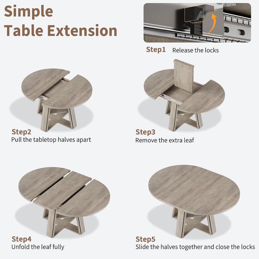 Extendable Pedestal Dining Table