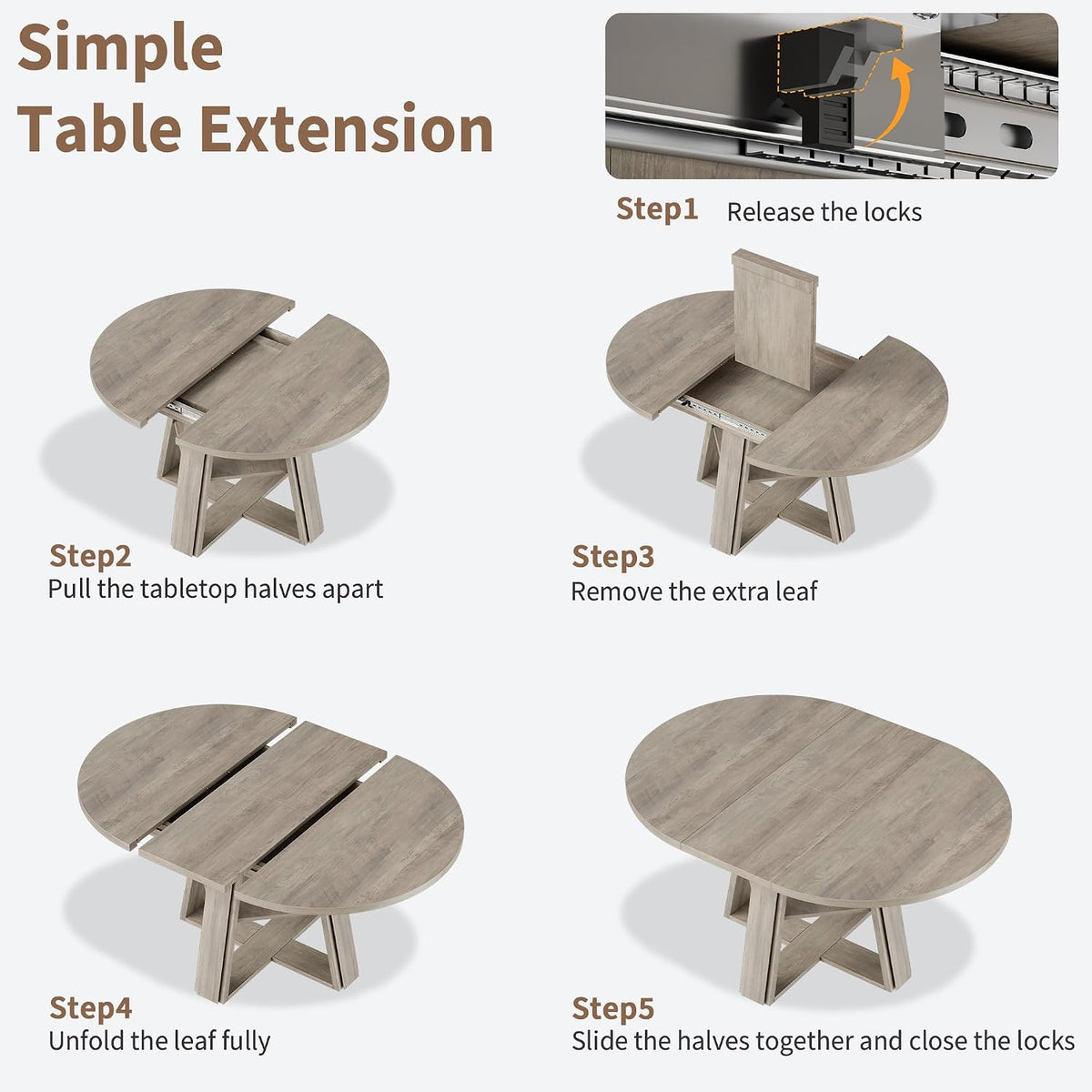 Extendable Pedestal Dining Table