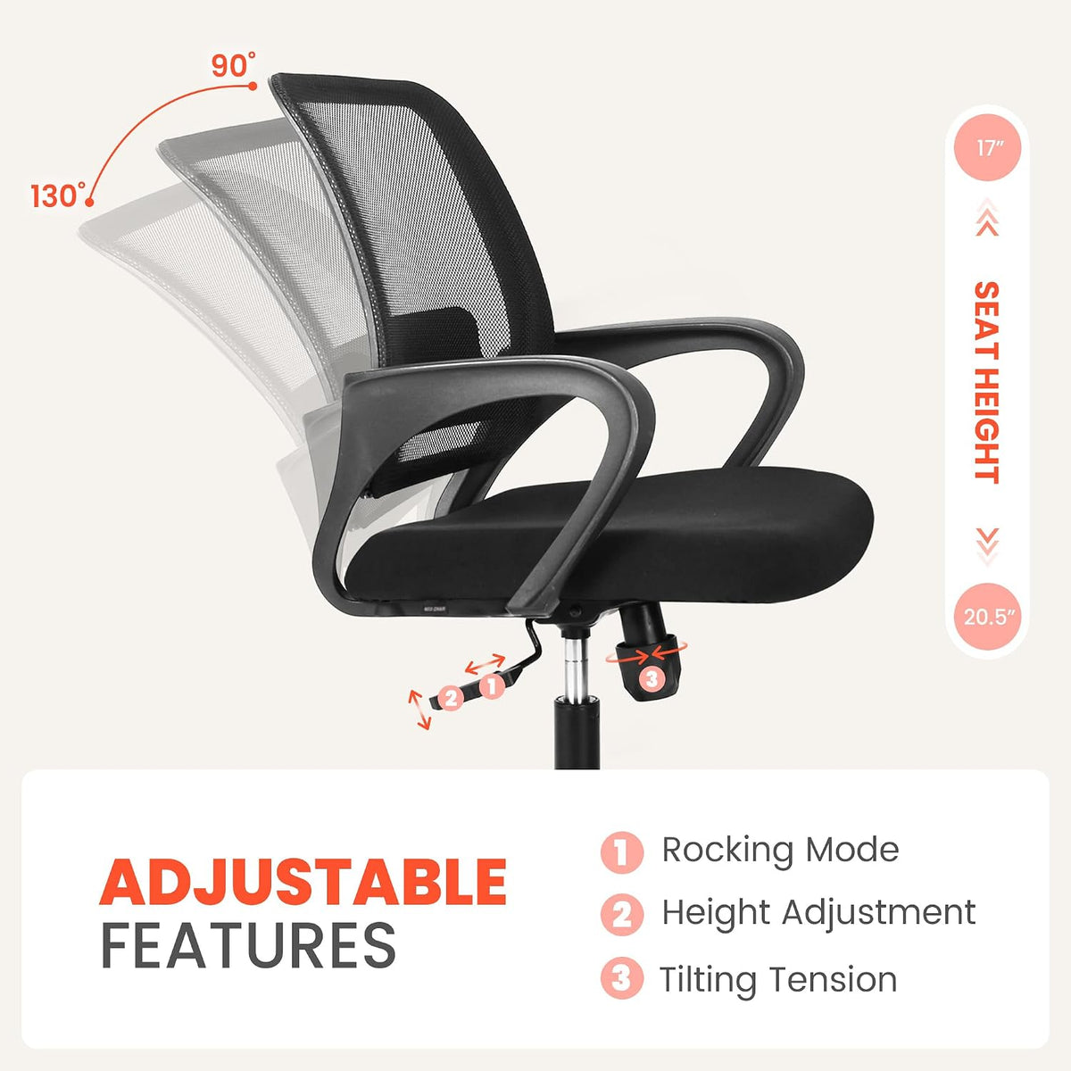 Black Mesh Ergonomic Office Chair