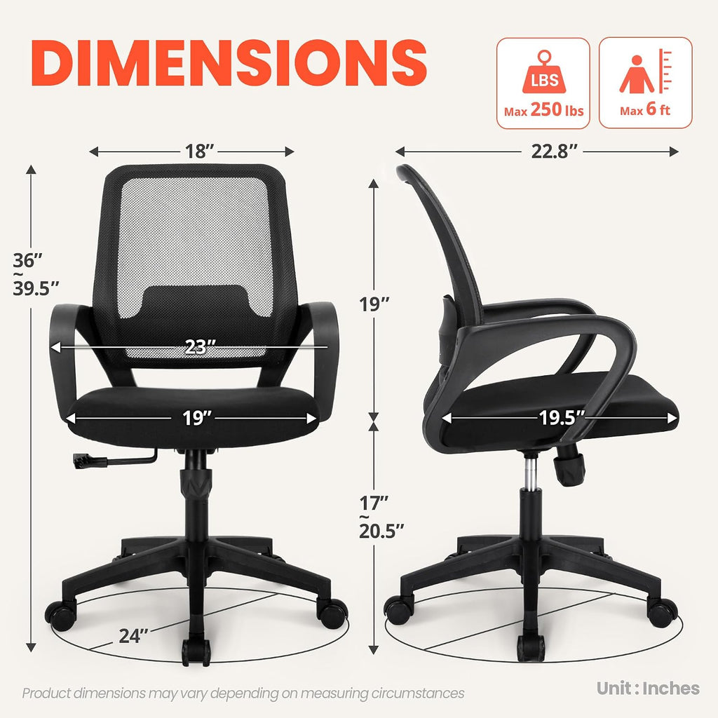 Black Mesh Ergonomic Office Chair