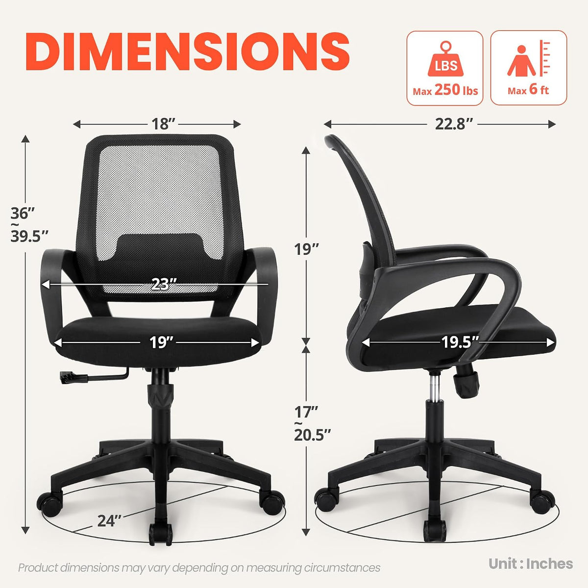 Black Mesh Ergonomic Office Chair