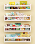 White Kids Floating Shelves 4-Pack