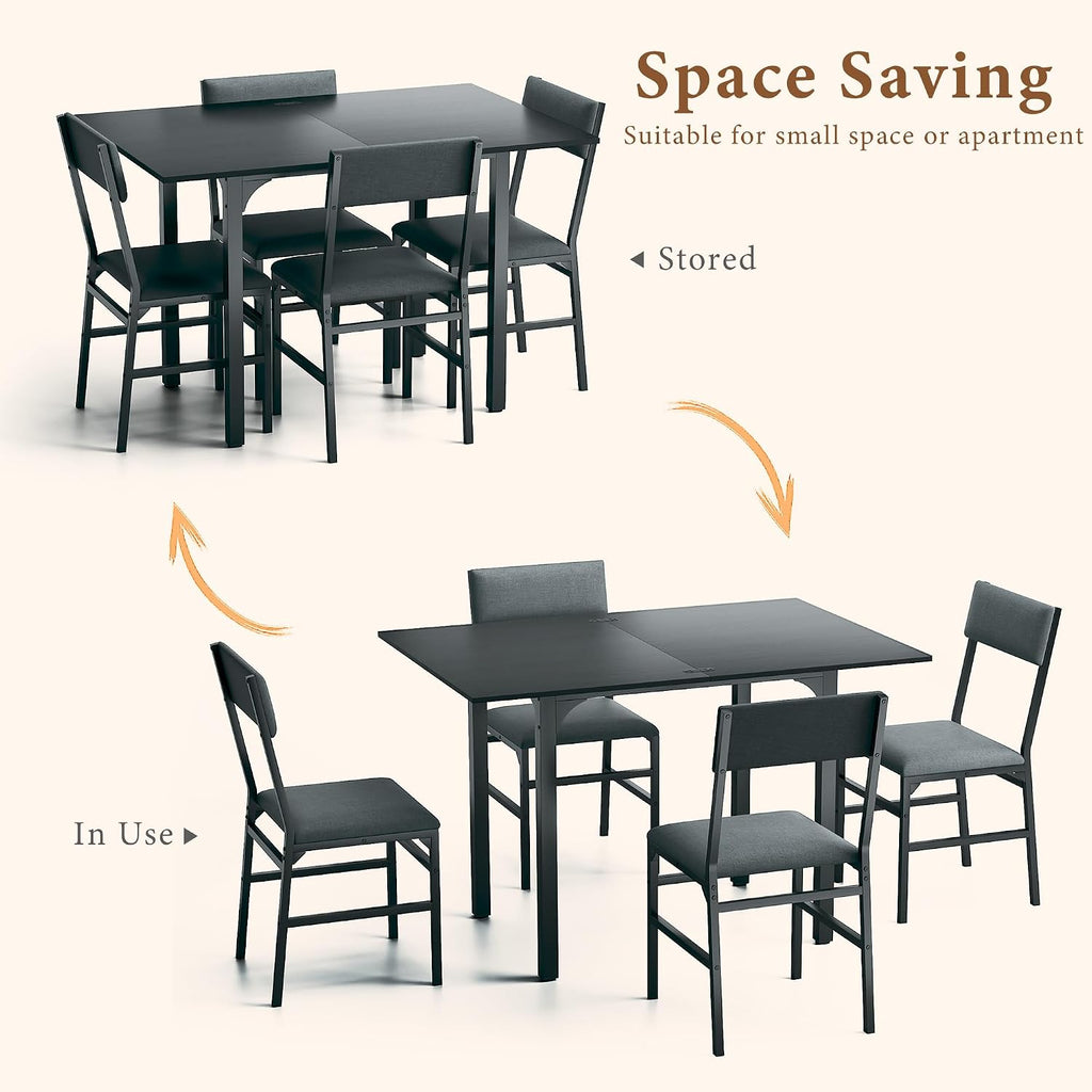 Black Dining Set for 4