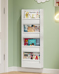 White 4-Tier Kids Bookshelf