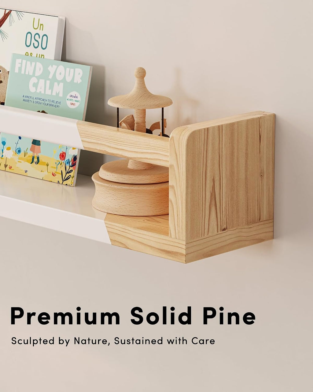 White Kids Floating Shelves 4-Pack