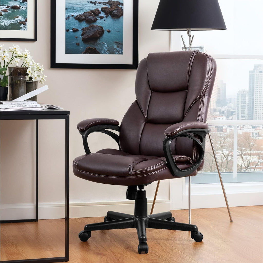 Brown PU Leather Executive Chair