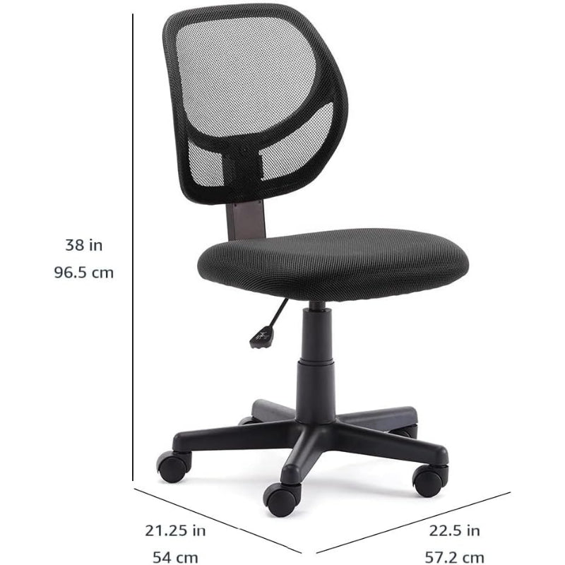 Black Low Back Mesh Office Chair