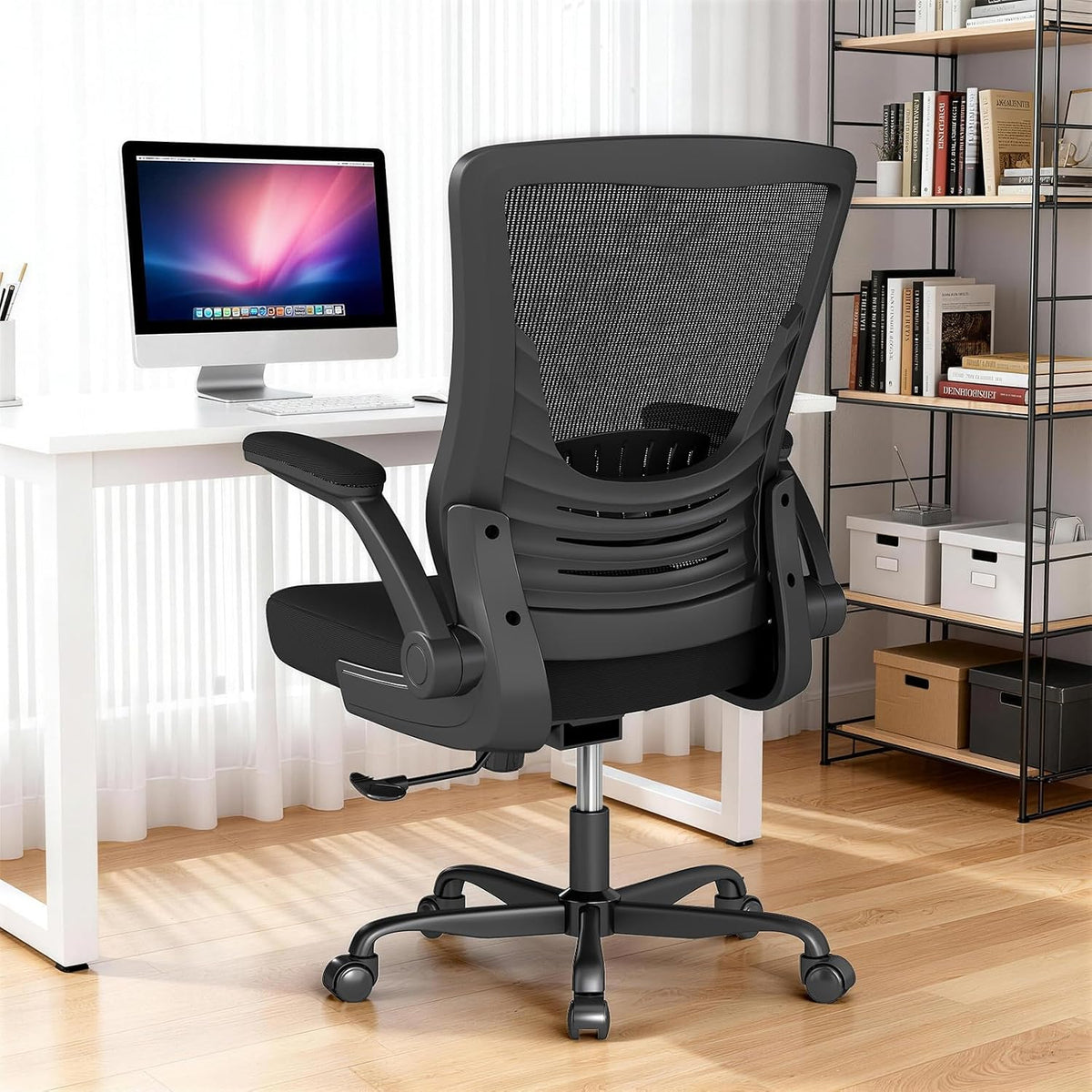 Mesh Office Chair Flip-up Armrests