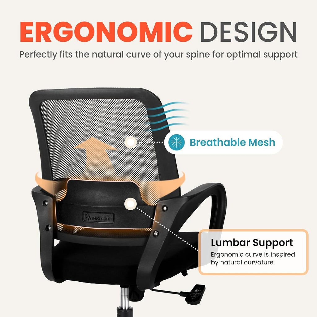 Black Mesh Ergonomic Office Chair