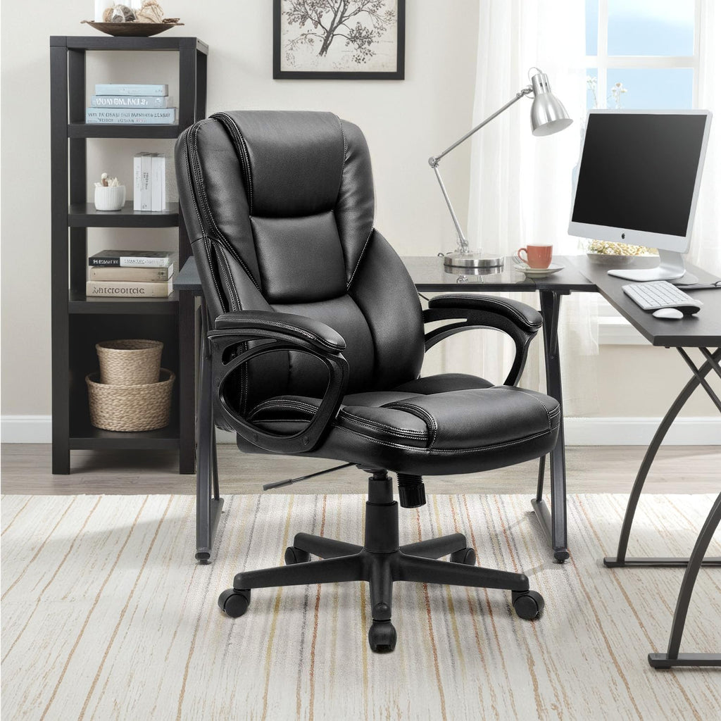 Black PU Leather Office Chair