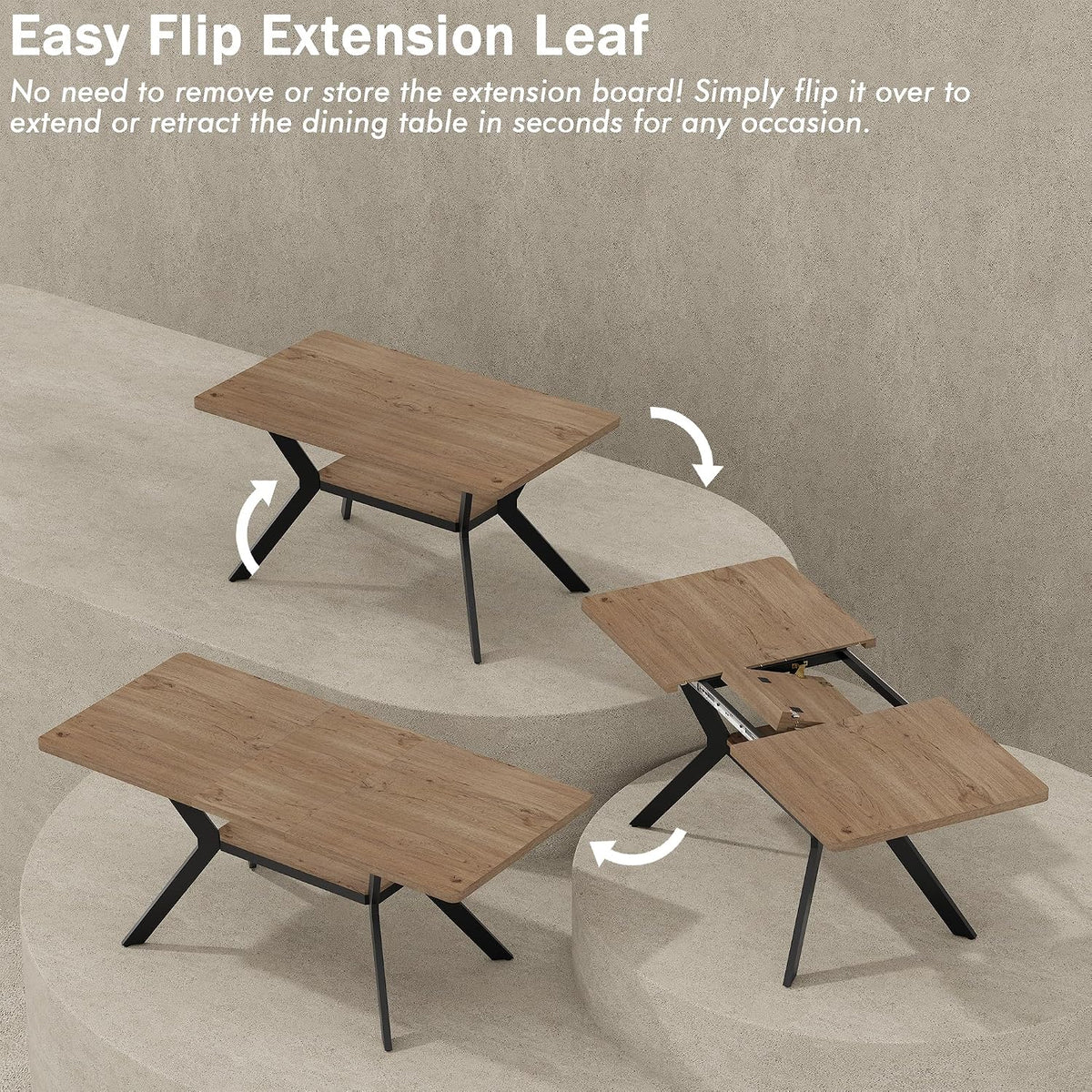 Natural Extendable Dining Table