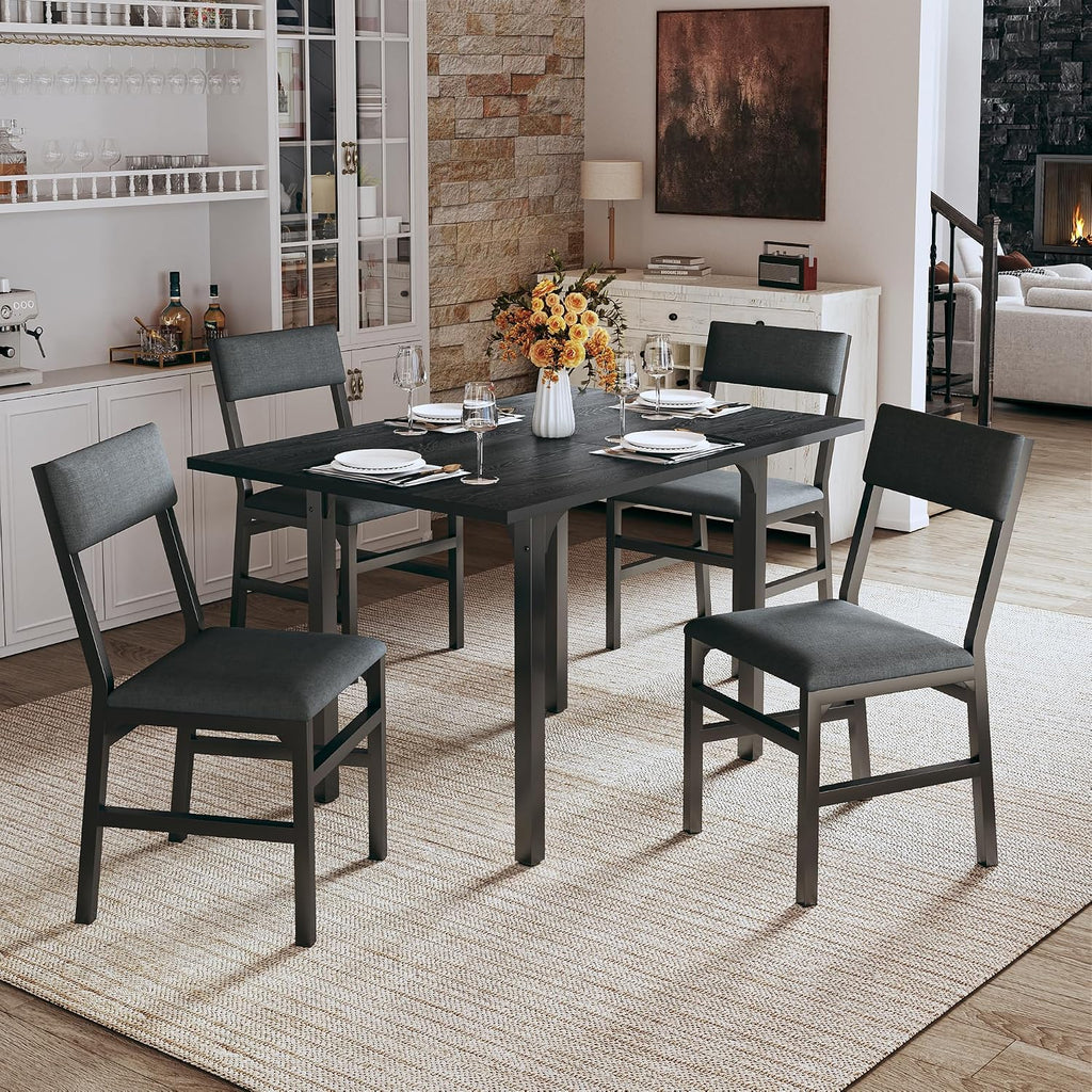 Black Dining Set for 4