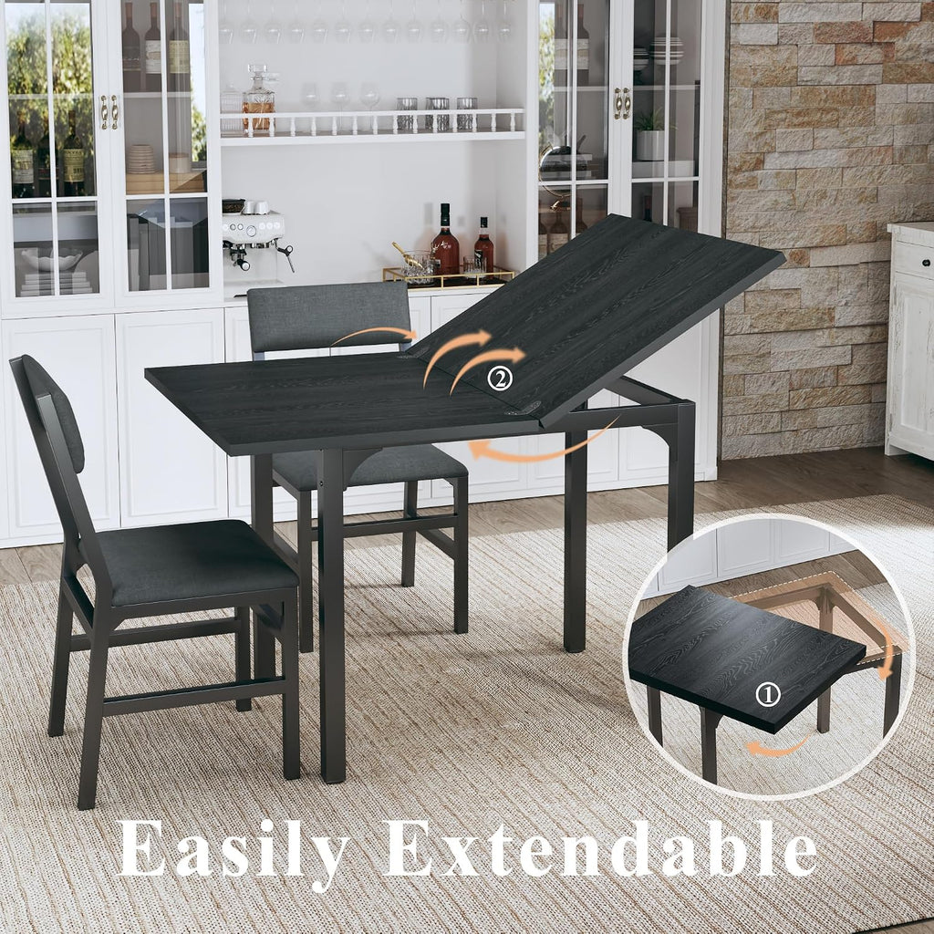 Black Dining Set for 4