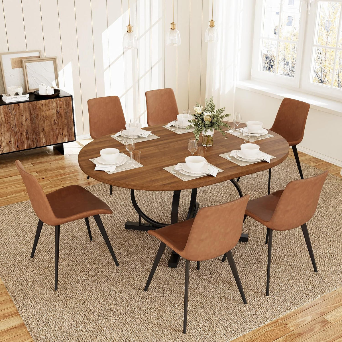 Extendable Round Dining Table