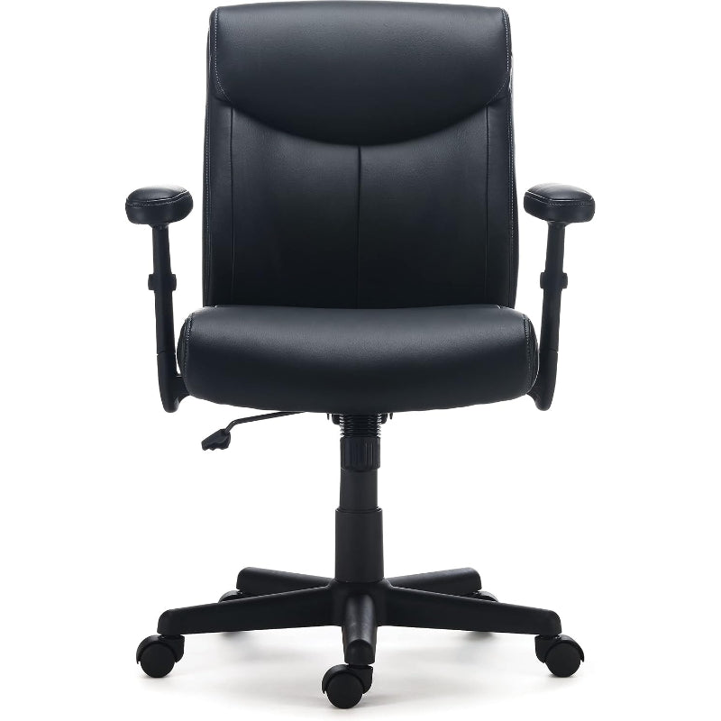 Black Faux Leather Task Chair