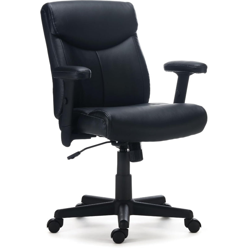 Black Faux Leather Task Chair