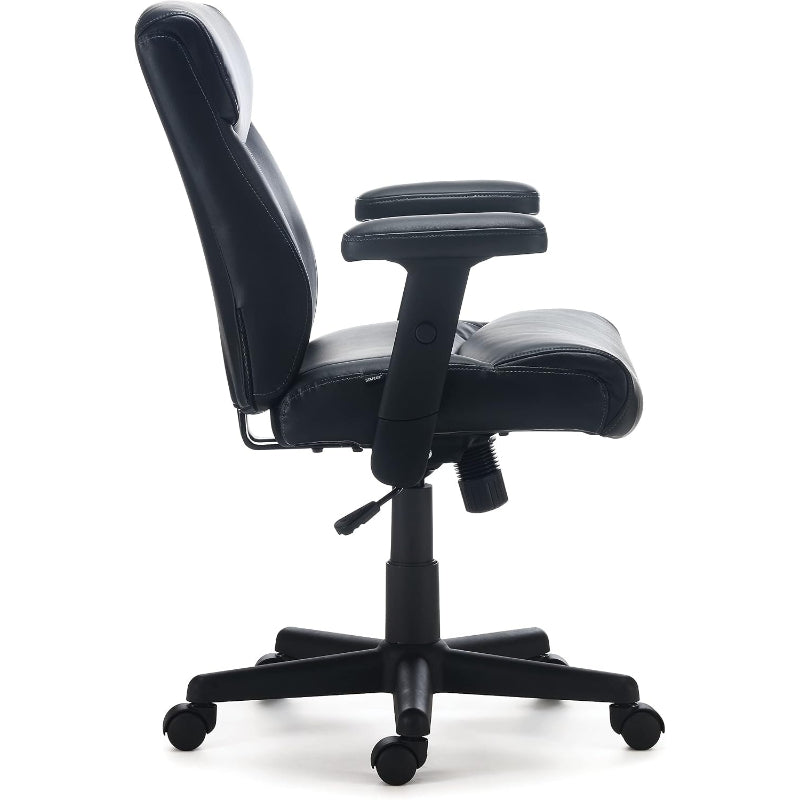 Black Faux Leather Task Chair